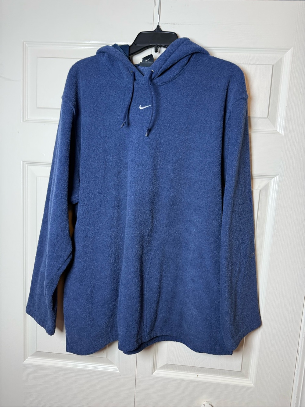 Nike navy center swoosh fleece hoodie